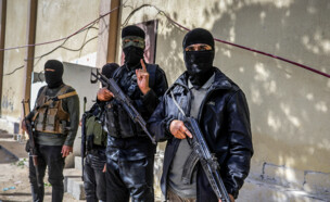 מחבלי חמאס (צילום: סעיד מוחמד , פלאש 90)