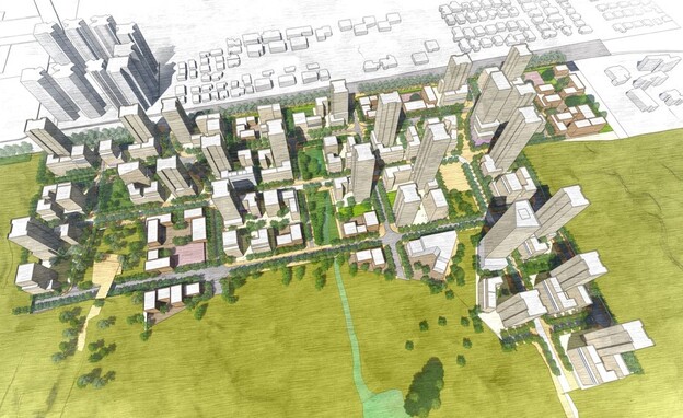 תכנית לשטח מ"מטווח 24" בראשון לציון (הדמיה: משרד מנעד אדריכלים)