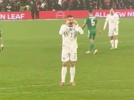 רונאלדו מסמן לשחקן אירלנד להפסיק לבכות