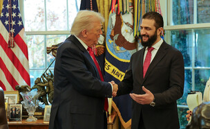 א-שרע והנשיא טראמפ בבית הלבן (צילום: AP)