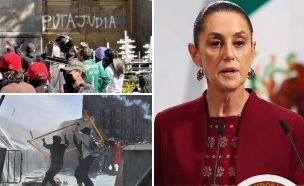 קלאודיה שיינבאום (צילום: Getty Images: Eloisa Sanchez, REBECA HERRERA  |  X, מתוך הרשתות החברתיות בהתאם לסעיף 27א' בחוק)