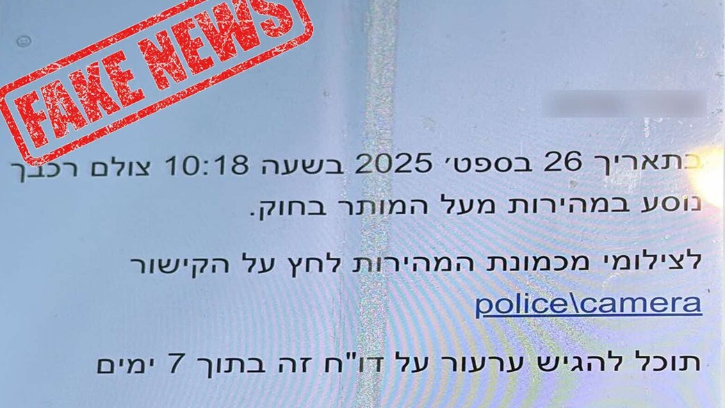 "הונאה": ההודעה שנהגים רבים מקבלים "הונאה": ההודעה שנהגים רבים מקבלים