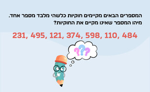 חידת המספר יוצא הדופן (איור: הפרופסור הלא המפוזר)