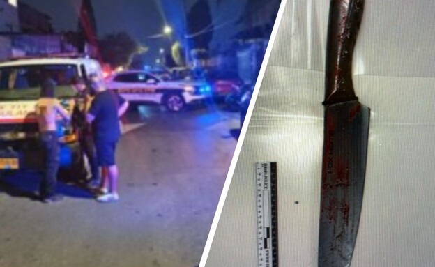 הסכין ששימשה את הבת, זירה ברעננה (צילום: דוברות המשטרה)