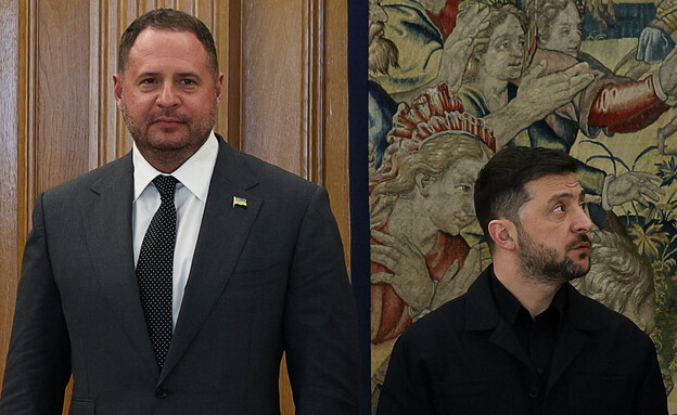 זלנסקי לצד ראש לשכתו אנדריי ירמאק
