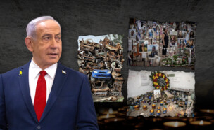 הנצחת השבעה באוקטובר (עיבוד: פלאש 90)