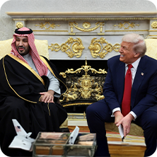נשיא ארה"ב טראמפ ויורש העצר בן סלמאן (צילום: Evelyn Hockstein, Reuters)