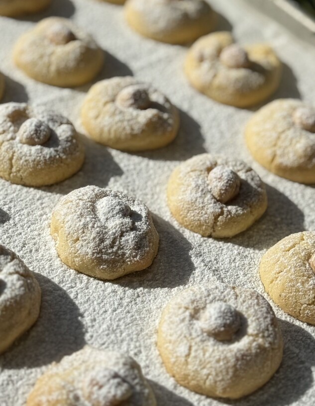 עוגיות חמאה ואגוזי לוז (צילום: קרן אגם, mako אוכל)