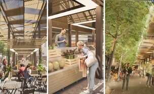 שוק נתניה הפרויקט החדש חזית  הדמיה שריג וקסמן אדריכלות נוף (צילום:  חזית  הדמיה שריג וקסמן אדריכלות נוף)