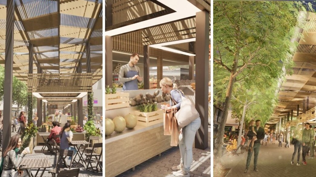 שוק נתניה הפרויקט החדש חזית  הדמיה שריג וקסמן אדריכלות נוף