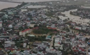 הצפות בוייטנאם (צילום: צילום מסך)