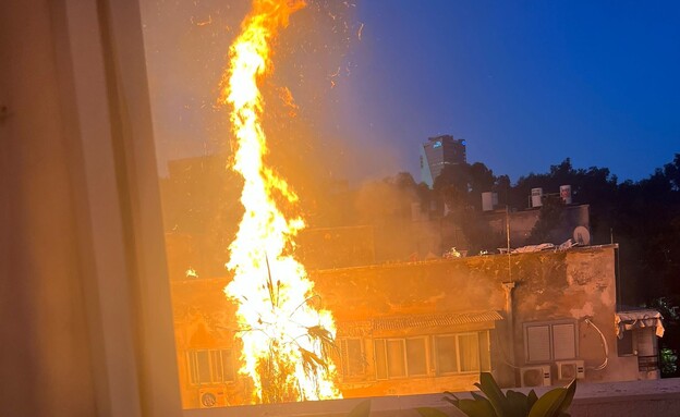 הוצת בניין דירות ברחוב החשמונאים