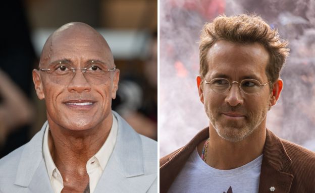 ראיין ריינולדס, דוויין "דה רוק" ג'ונסון (צילום: LAURENT HOU/Hans Lucas/AFP | POURIA AFKHAMI/Middle East Images/AFP, Getty images)