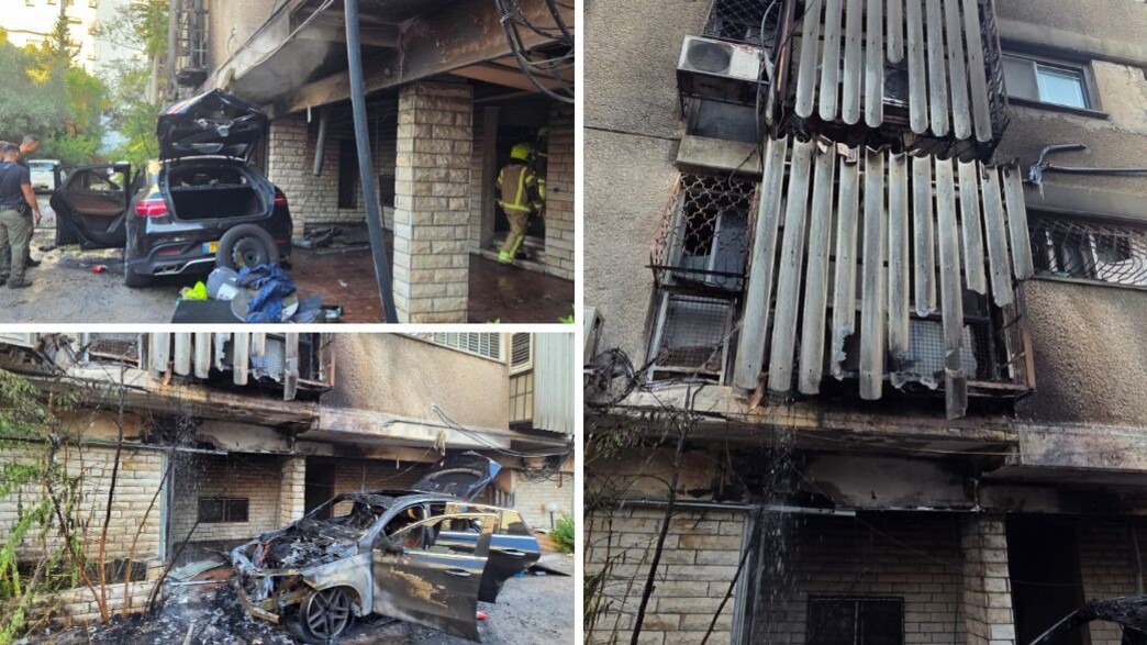 זירת השריפה בחיפה זירת השריפה בחיפה