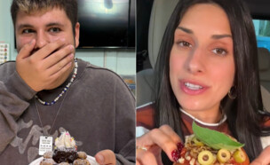 סופגנייה של עומר לוי ואורן להב (צילום: מתוך הטיקטוק של עומר והאינסטגרם של אורן)
