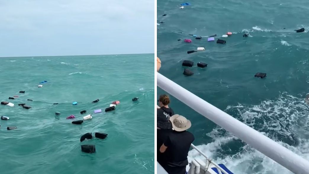 מזוודות נשטפו לים תאילנד