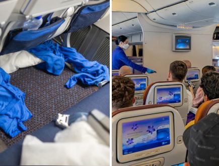 הסוד המלוכלך של השמיכות במטוס: מה קורה אחרי שאתם יורדים