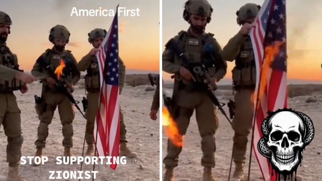 שוב זה קורה: סרטון ה-AI של חיילים ישראלים שורפים דגל ארה