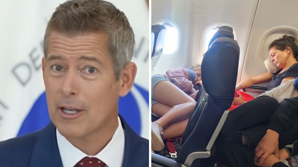 שר התחבורה האמריקאי נוסעים במטוס