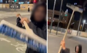 תיעוד התקיפה (צילום: דוברות המשטרה)