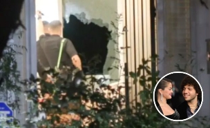 בני בלנקו, סלינה גומז והבית העולה באש (צילום: הבית: RMG News | בני בלנקו וסלינה גומז: Emma McIntyre, Getty imges
)