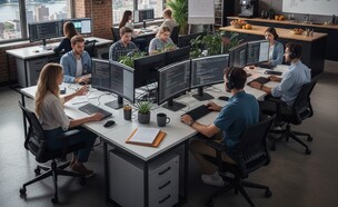 משרד הייטק, אילוסטרציה (צילום: gemini)