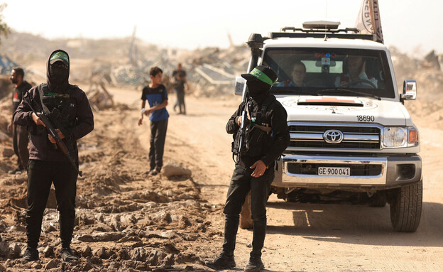 מחבלי חמאס ברצועת עזה (צילום: Dawoud Abu Alkas, reuters)