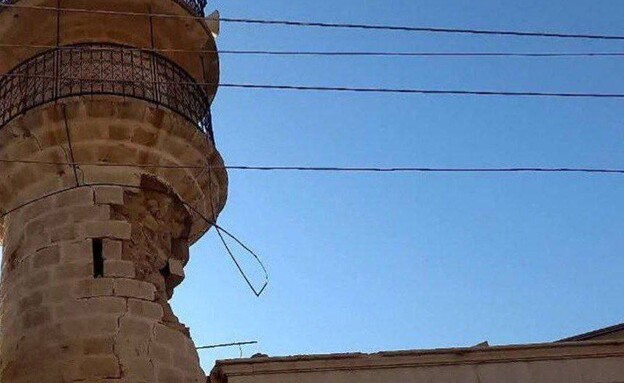 הצריח שנפגע בבית ג'ן אחרי תקיפת צה"ל הצריח שנפגע בבית ג'ן אחרי תקיפת צה"ל