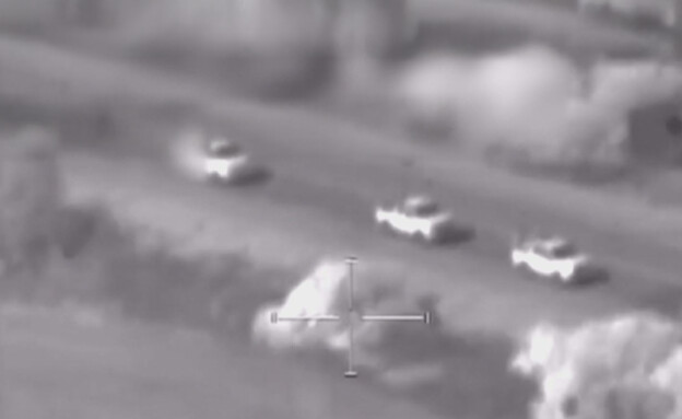 טנדרים של חמאס בכוונת מסוק הקרב סמוך לנובה