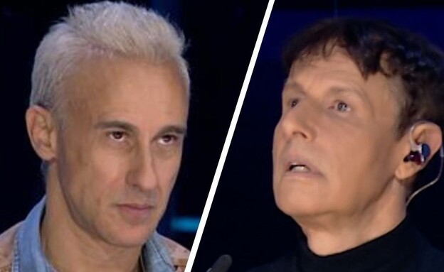 שי כרם ואסף אמדורסקי (צילום: מתוך "הכוכב הבא של ישראל לאירוויזיון", קשת 12)