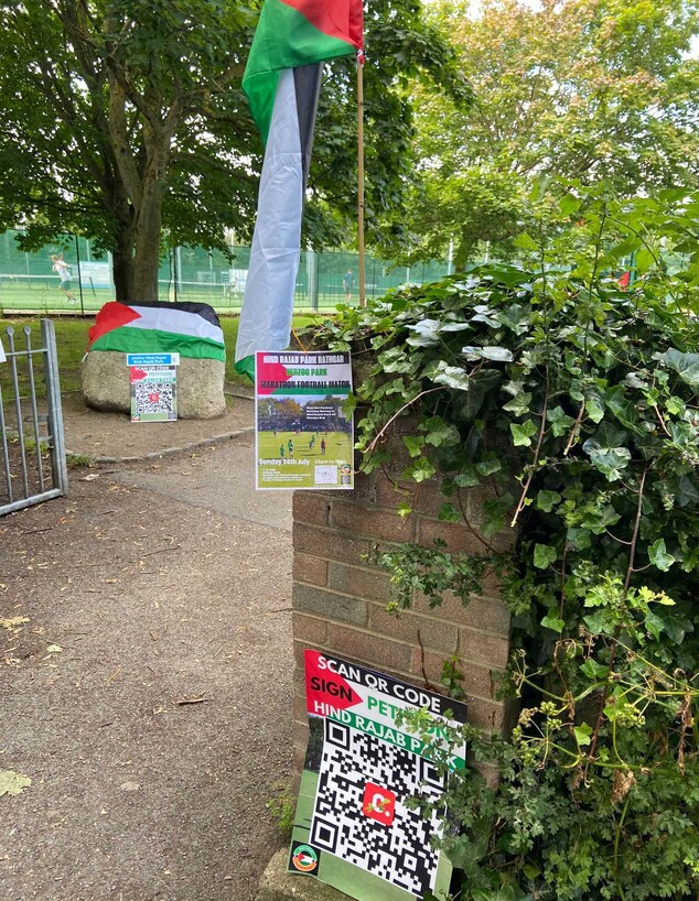 השלטים הפרו-פלסטיניים בדבלין