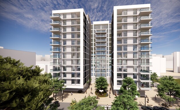 רעננה פינוי בינוי במתחם חפץ חיים  החייל  (הדמיה: סטודיו אלכס לובימוב, יחסי ציבור)