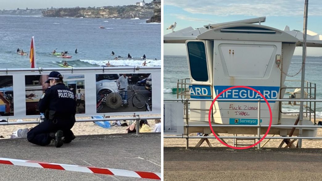 סידני חוף בונדי גרפיטי אנטי-ישראלי