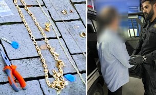 מעצרו של החשוד  (צילום: דוברות המשטרה)