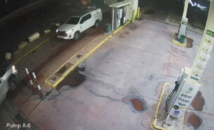 כנופיית גנבי הדלק (צילום: מצלמות אבטחה)