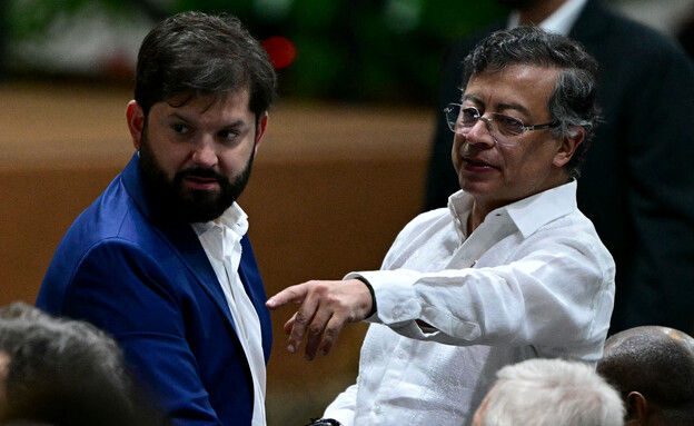 נשיא צ'ילה גבריאל בוריק נשיא קולומביה גוסטבו פטרו