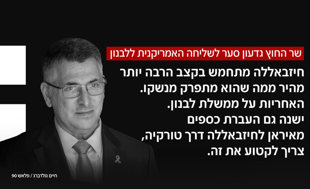 שר החוץ סער לשליחה האמריקנית ללבנון שר החוץ סער לשליחה האמריקנית ללבנון