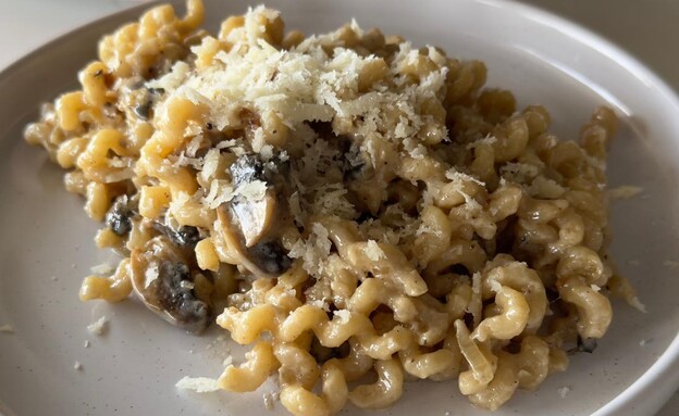 פסטה שמנת ופטריות (צילום: חנושה (בת חן שמעיה))