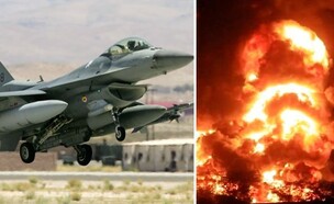 האש ביעד התקיפה ומערך הקרב (צילום: Ethan Miller/GettyImages | Houthi Media Center)