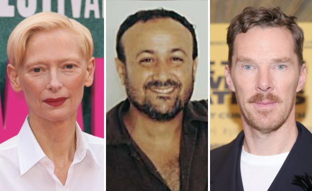 בנדיקט קמברבאץ', מרואן ברגותי, טילדה סווינטון (צילום: Mike Marsland/WireImage | Michael Loccisano, Getty images)
