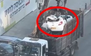 התיעוד שהופץ של גריטת המכוניות (צילום: סעיף 27א' לחוק זכויות יוצרים)