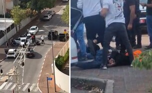  זירת הירי והמעצר בנתניה