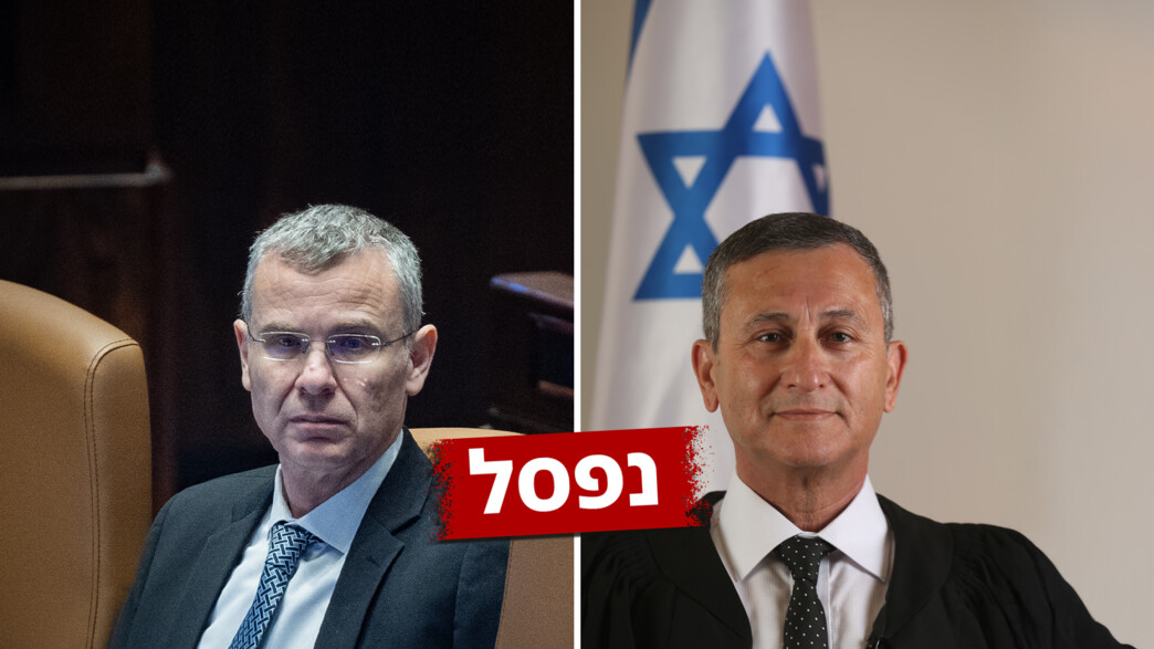 השופט בדימוס יוסף בן חמו ושר המשפטים יריב לוין