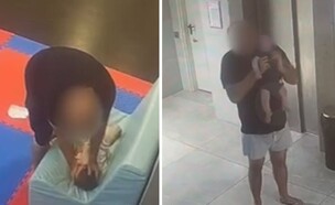 האב החשוד בהתעללות בילדיו הפעוטים (צילום: דוברות המשטרה)
