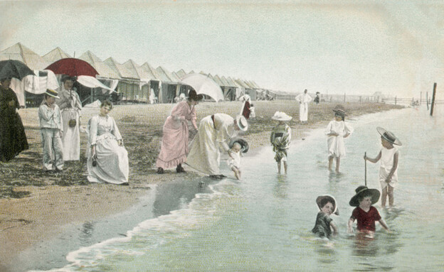 תיירים אצילים לידו די ונציה איטליה, 1905