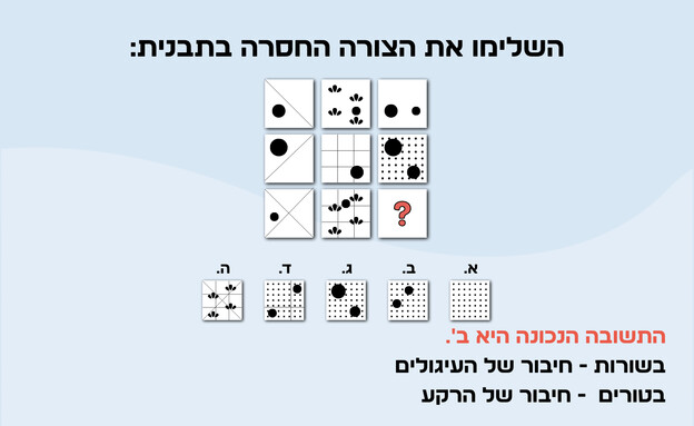 חידת הצורה החסרה חידת הצורה החסרה