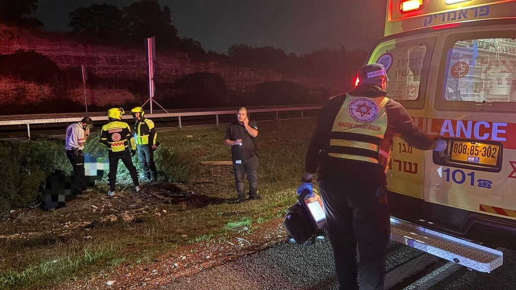 זירת התאונה בכביש 6 