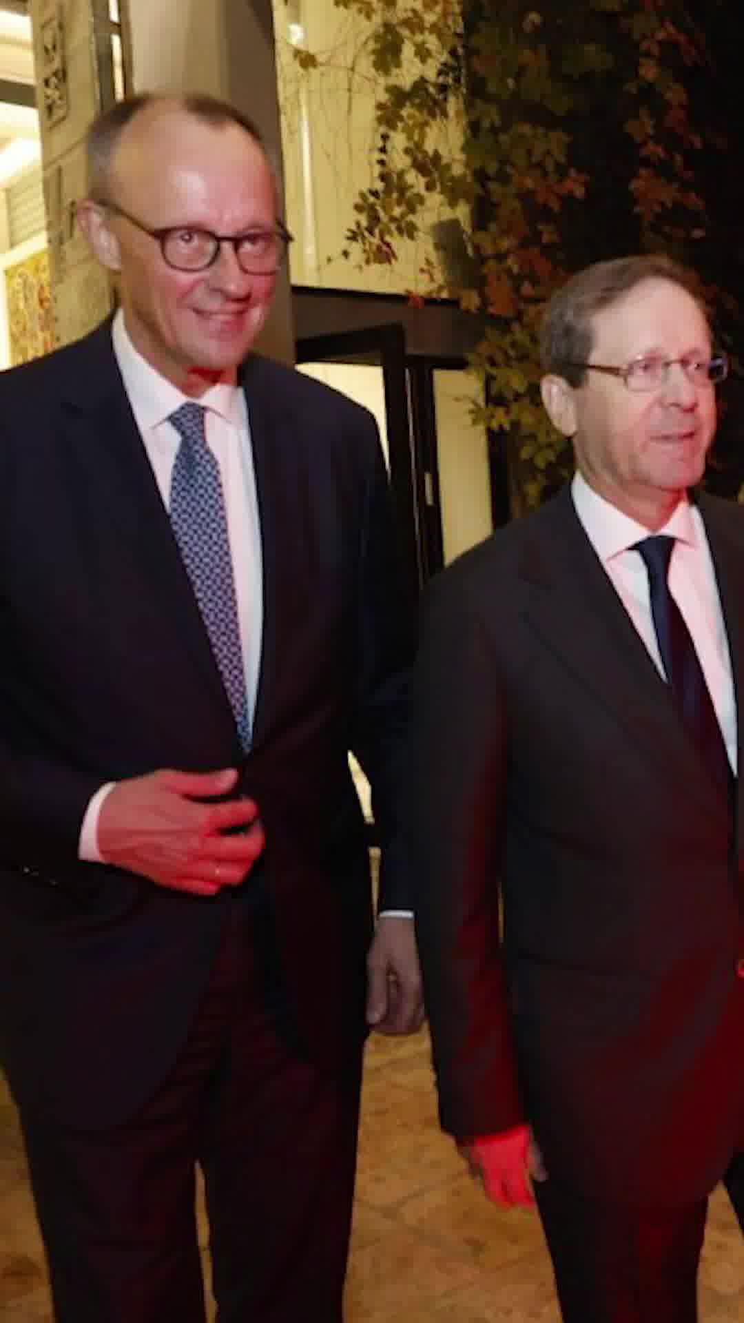 הנשיא הרצוג נפגש עם קנצלר גרמניה בירושלים: "מציינים 60 שנה ליחסים בין ישראל לגרמניה"