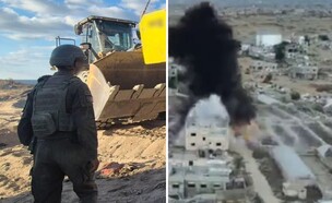 השמדת תשתיות הטרור שאותרו במרחב הצהוב (צילום: דובר צה"ל)