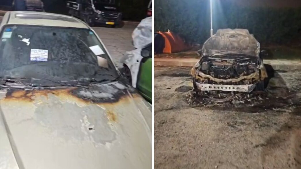 רכבים שעלו באש בעקבות הצתה ברמלה